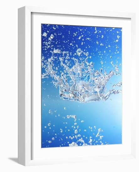 Blue Water with Bubbles-Karl Newedel-Framed Photographic Print