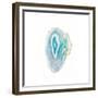 Blue Watercolor Agate Square-Susan Bryant-Framed Premium Giclee Print