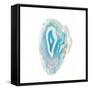 Blue Watercolor Agate Square-Susan Bryant-Framed Stretched Canvas