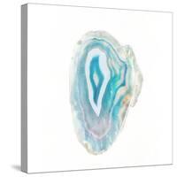 Blue Watercolor Agate Square-Susan Bryant-Stretched Canvas
