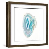 Blue Watercolor Agate Square-Susan Bryant-Framed Art Print