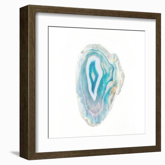 Blue Watercolor Agate Square-Susan Bryant-Framed Art Print