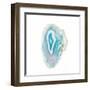 Blue Watercolor Agate Square-Susan Bryant-Framed Art Print