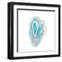 Blue Watercolor Agate Square-Susan Bryant-Framed Art Print