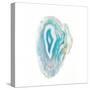 Blue Watercolor Agate Square-Susan Bryant-Stretched Canvas