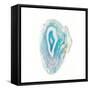 Blue Watercolor Agate Square-Susan Bryant-Framed Stretched Canvas