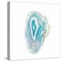 Blue Watercolor Agate Square-Susan Bryant-Stretched Canvas