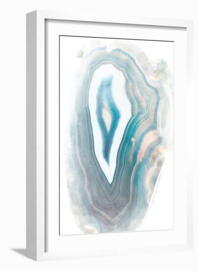 Blue Watercolor Agate-Susan Bryant-Framed Art Print