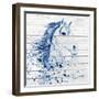 Blue Watercolor Horse-Jean Plout-Framed Giclee Print