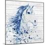 Blue Watercolor Horse-Jean Plout-Mounted Giclee Print