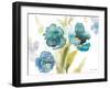 Blue Watercolor Modern Poppies II-Lanie Loreth-Framed Art Print