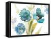 Blue Watercolor Modern Poppies II-Lanie Loreth-Framed Stretched Canvas