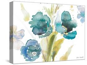 Blue Watercolor Modern Poppies II-Lanie Loreth-Stretched Canvas