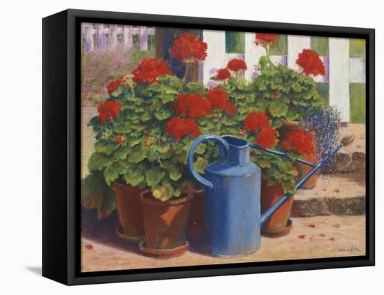 Blue Watering Can, 1995-Anthony Rule-Framed Stretched Canvas
