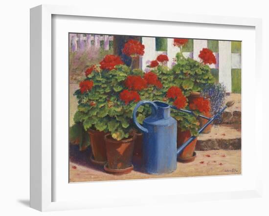 Blue Watering Can, 1995-Anthony Rule-Framed Giclee Print