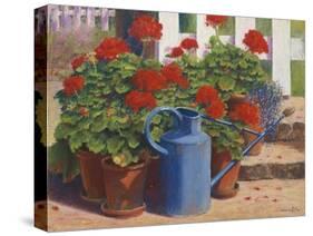 Blue Watering Can-Anthony Rule-Stretched Canvas