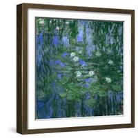 Blue Waterlilies, 1916-1919-Claude Monet-Framed Giclee Print