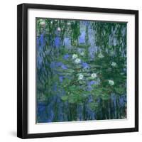 Blue Waterlilies, 1916-1919-Claude Monet-Framed Giclee Print