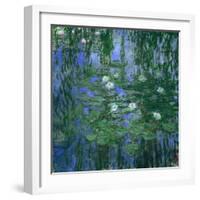 Blue Waterlilies, 1916-1919-Claude Monet-Framed Giclee Print