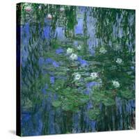 Blue Waterlilies, 1916-1919-Claude Monet-Stretched Canvas