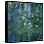 Blue Waterlilies, 1916-1919-Claude Monet-Framed Stretched Canvas