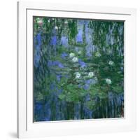 Blue Waterlilies, 1916-1919-Claude Monet-Framed Giclee Print