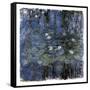 Blue Waterlilies-Claude Monet-Framed Stretched Canvas