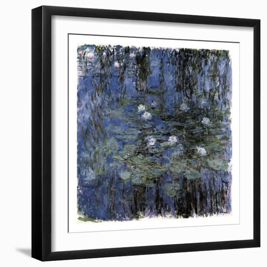 Blue Waterlilies-Claude Monet-Framed Art Print