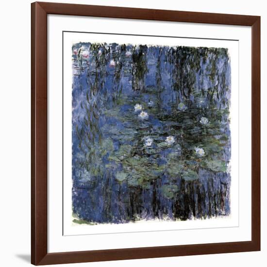 Blue Waterlilies-Claude Monet-Framed Art Print