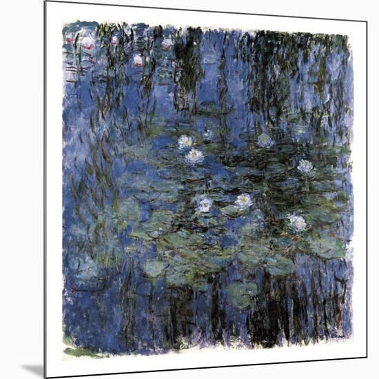 Blue Waterlilies-Claude Monet-Mounted Art Print