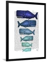 Blue Whale Family-Fab Funky-Framed Art Print