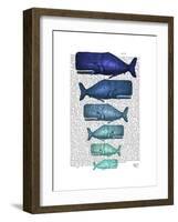 Blue Whale Family-Fab Funky-Framed Art Print