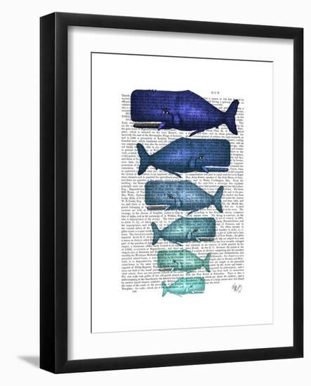 Blue Whale Family-Fab Funky-Framed Art Print