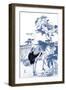 Blue & White Asian Garden I-Vision Studio-Framed Art Print