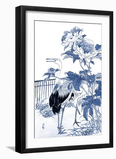 Blue & White Asian Garden I-Vision Studio-Framed Art Print