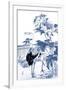 Blue & White Asian Garden I-Vision Studio-Framed Art Print