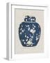 Blue & White Ginger Jar on Linen I-Vision Studio-Framed Art Print