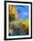 Blue wild flowers with an orange tree-Pol Ledent-Framed Art Print