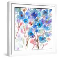 Blue Wildflowers-Marabeth Quin-Framed Art Print