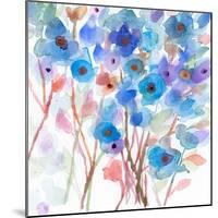 Blue Wildflowers-Marabeth Quin-Mounted Art Print