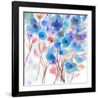 Blue Wildflowers-Marabeth Quin-Framed Art Print