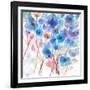 Blue Wildflowers-Marabeth Quin-Framed Art Print