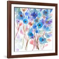 Blue Wildflowers-Marabeth Quin-Framed Art Print