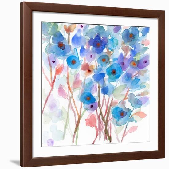 Blue Wildflowers-Marabeth Quin-Framed Art Print