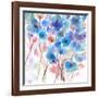 Blue Wildflowers-Marabeth Quin-Framed Art Print