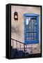 Blue Window, Santa Fe, New Mexico-George Oze-Framed Stretched Canvas