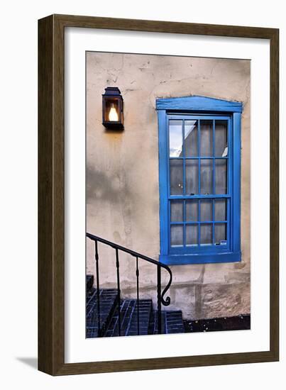 Blue Window, Santa Fe, New Mexico-George Oze-Framed Photographic Print