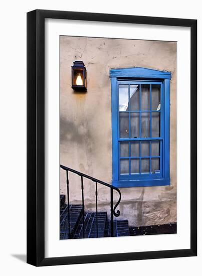 Blue Window, Santa Fe, New Mexico-George Oze-Framed Photographic Print