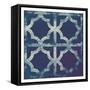 Blue Window-Jace Grey-Framed Stretched Canvas