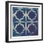 Blue Window-Jace Grey-Framed Art Print